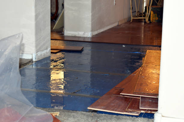 Professional Burst Pipe Water Damage technician working in Patchogue, NY